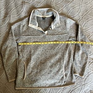 Heather Grey Eddie Bauer 1/4 Fleece Pullover